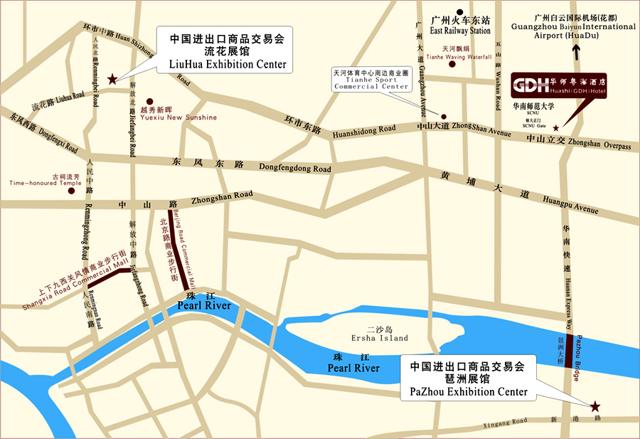 Huashi Hotel Guangzhou Location