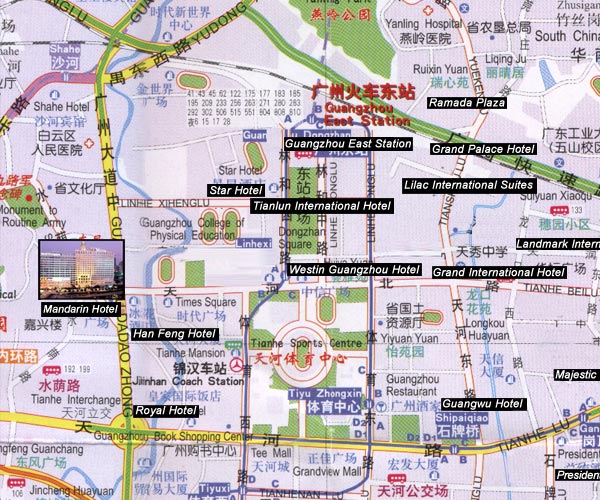 Mandarin Hotel Guangzhou Location