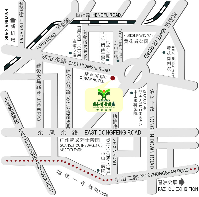 Yihe Business Hotel Guangzhou Location